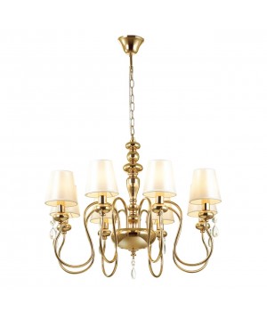 4723/8 CLASSIC ODL20 453 золотой/белый Люстра E14 8*40W 220V MEKI-foto4