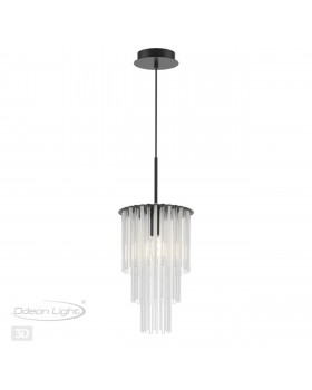 4921/1 MODERN ODL22 329 черный/прозрач./матов./стекло Подвес E27 1*60W PAPITA-foto5