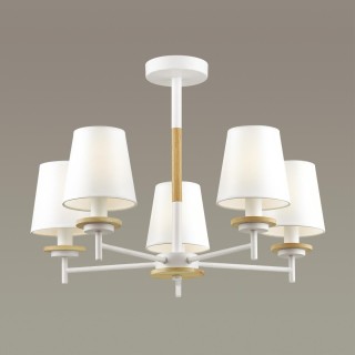 4497/5C COUNTY LN20 169 белый, дерево Люстра потолочная E14 5*40W 220V BETSY-foto4