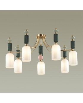 4861/7C CLASSIC ODL_EX21 72 золото/разноцветн./керамика/стекло Люстра потолочная E14 7*40W CANDY-foto4