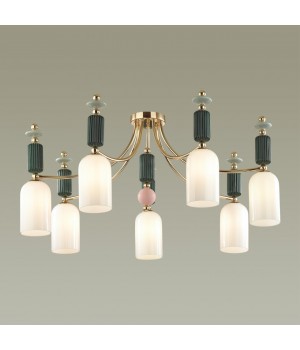 4861/7C CLASSIC ODL_EX21 72 золото/разноцветн./керамика/стекло Люстра потолочная E14 7*40W CANDY-foto4