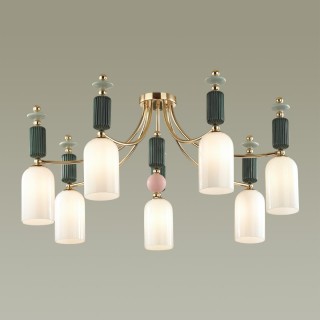 4861/7C CLASSIC ODL_EX21 72 золото/разноцветн./керамика/стекло Люстра потолочная E14 7*40W CANDY-foto4