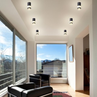 370680 OVER NT19 218 черный Светильник накладной IP20 GU10 9W 220-240V ELINA-foto3