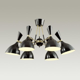 4665/6C HALL ODL20 361 золотой/черный Люстра потолочная E14 6*40W 220V RASTO-foto4