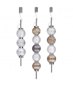 4273/5 MODERN ODL21 335 разноцв/стекл/никель/металл Подвесной светильник IP20 Е14 5*40W FRANCESCA-foto5