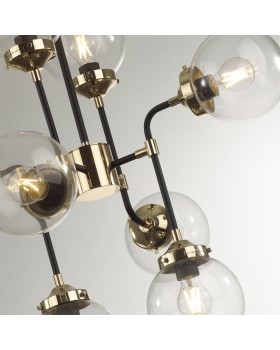 4971/8 LOFT ODL22 477 черный/золотой/прозрачный/стекло Люстра E27 8*40W PRIAMA-foto6