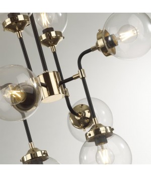 4971/8 LOFT ODL22 477 черный/золотой/прозрачный/стекло Люстра E27 8*40W PRIAMA-foto6