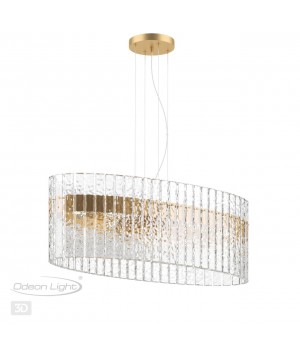 4938/6B HALL ODL22 439 матов.золотой/прозрачный/стекло Люстра E14 6*40W MERKALE-foto4