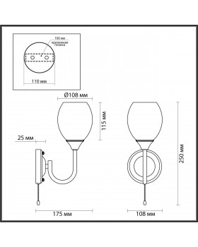 4546/1W COMFI LN21 215 золотой, белый Бра E27 60W 220V JOLENE-foto2