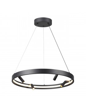 4317/58L HIGHTECH ODL22 149 металл/черный с золотом Подвесной светильник с пультом ДУ и доп. креплением IP20 LED 45W+25W 1952Лм 3000-6000K FONDA-foto5