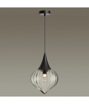 4951/1 PENDANT ODL22 305 черный/прозрачный/стекло Подвес E14 1*40W KESTA-foto4