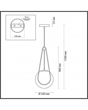 4269/1 MODERN ODL21 339 черн с хром/бел. мат. акрил Подвесной светильник Е14 1*40W CAROL-foto2