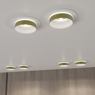 370783 SPOT NT21 292 белый/золото Светильник встраиваемый влагозащищенный IP44 GU10 9W 220V WATER-foto3