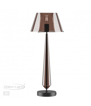 4852/1T STANDING ODL_EX21 55 черный/коричневый/стекло Высокая Лампа выкл. на базе E27 1*60W TOWER-foto6