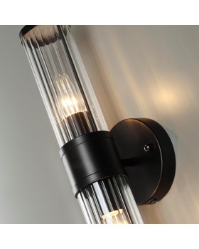 4944/2W DROPS ODL22 539 черный/прозрачный/стекло Настенный светильник E14 1*40W IP44 KEPA-foto5