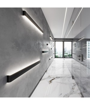 4294/40WL HIGHTECH ODL22 195 черный/металл Настенный светильник IP20 LED 40W 3245Лм 3000K FRAMANT-foto3