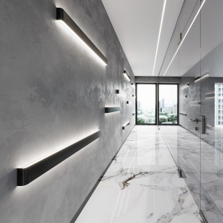 4294/40WL HIGHTECH ODL22 195 черный/металл Настенный светильник IP20 LED 40W 3245Лм 3000K FRAMANT-foto3