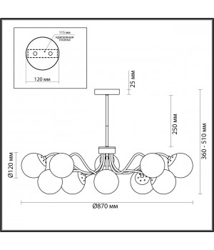 4554/10C MODERNI LN21 078 хром Люстра на штанге E14 10*40W 220V CANDICE-foto2