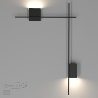 4241/20WL HIGHTECH (В 2-Х КОРОБКАХ) ODL21 135 черн/золот/металл Настенный светильник IP20 LED 20W 1400Лм 4000K BONDI-foto5