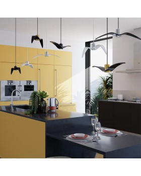 4902/1B PENDANT ODL22 289 чёрный/стекло Подвес GU10 1*5W BIRDS-foto3