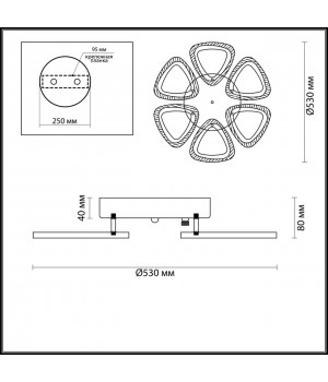 4524/84CL LEDIO LN20 026 белый Люстра потолочная диммир. с ДУ LED 84W 3000-6000К 6552Лм 220V MIEKO-foto2
