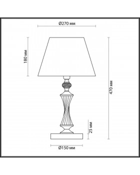 4408/1T CLASSI (В 2-Х КОРОБКАХ) LN19 190 античная бронза Настольная лампа E14 1*40W 220V KIMBERLY-foto2