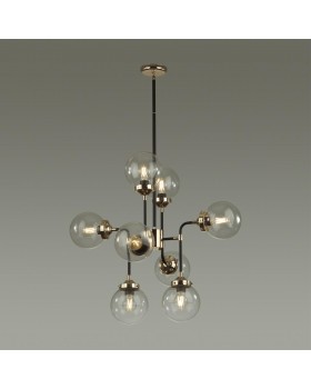 4971/8 LOFT ODL22 477 черный/золотой/прозрачный/стекло Люстра E27 8*40W PRIAMA-foto4