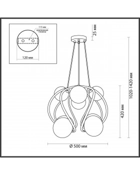 4808/8 MODERN ODL21 341 золотой/белый Люстра G9 8*40W SLOTA-foto2