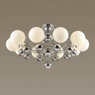 3953/10C MODERN ODL18 356 хром/белый/хромир.стекло Люстра потолочная IP20 E27 10*60W 220V JOLLY-foto3