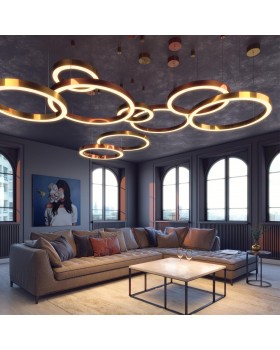 3885/45LA L-VISION ODL20 113 полированное золото/металл Подвесной светильникк LED 4000K 52W 3100Лм 220V (2 вида крепления) BRIZZI-foto11