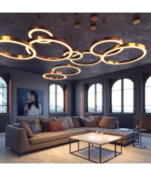 3885/45LA L-VISION ODL20 113 полированное золото/металл Подвесной светильникк LED 4000K 52W 3100Лм 220V (2 вида крепления) BRIZZI-foto11