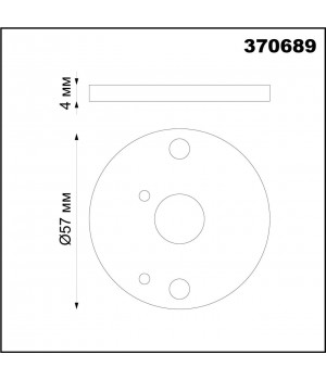 370689 KONST NT19 144 серебро Накладн.св-к без плафона (плафоны арт. 370694-370711) IP20 GU10 UNITE-foto2