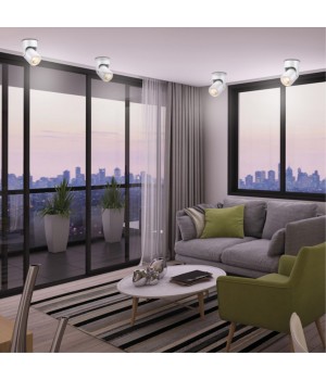 370454 OVER NT19 215 белый Накладной светильник IP20 GU10 50W 220V PIPE-foto3