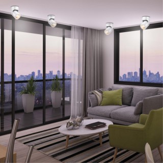 370454 OVER NT19 215 белый Накладной светильник IP20 GU10 50W 220V PIPE-foto3