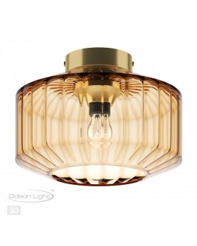 4747/1C PENDANT ODL21 345 янтарный/бронзовый Светильник потолочный E27 1*60W BINGA-foto5