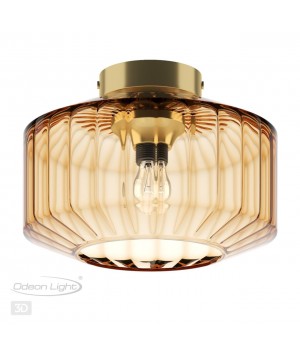 4747/1C PENDANT ODL21 345 янтарный/бронзовый Светильник потолочный E27 1*60W BINGA-foto5