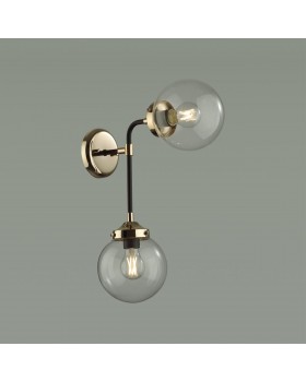 4971/2W LOFT ODL22 477 черный/золотой/прозрачный/стекло Бра E27 2*40W PRIAMA-foto4