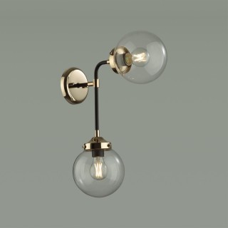 4971/2W LOFT ODL22 477 черный/золотой/прозрачный/стекло Бра E27 2*40W PRIAMA-foto4