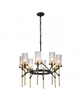 4225/8 MIDCENT ODL21 479 черный/золотист/металл Люстра IP20 8*E14 60W VITTORIA-foto5