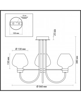 3708/3C LOFTI LN19 202 черный Люстра потолочная E14 3*40W 220V ILONA-foto2