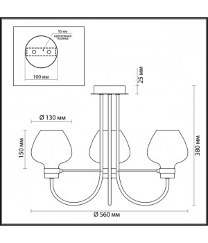 3708/3C LOFTI LN19 202 черный Люстра потолочная E14 3*40W 220V ILONA-foto2