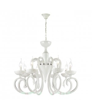 3932/8 HALL ODL18 439 хром/белый Люстра IP20 E14 8*40W 220V ZEFIRO-foto5