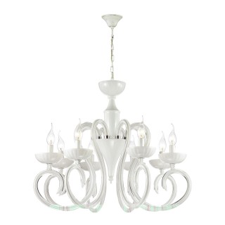 3932/8 HALL ODL18 439 хром/белый Люстра IP20 E14 8*40W 220V ZEFIRO-foto5