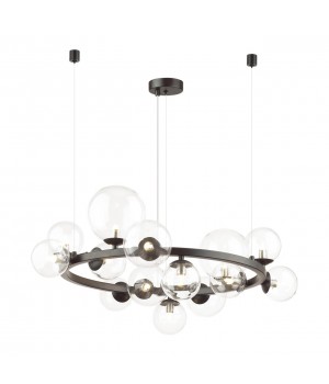 4818/14 MODERN ODL21 393 черный/прозрачный Люстра G9 14*40W TOVI-foto6