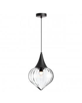 4951/1 PENDANT ODL22 305 черный/прозрачный/стекло Подвес E14 1*40W KESTA-foto5