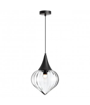 4951/1 PENDANT ODL22 305 черный/прозрачный/стекло Подвес E14 1*40W KESTA-foto5