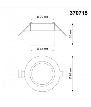 370715 SPOT NT21 277 черный Светильник встраиваемый IP20 GU10 9W 235V LIRIO-foto2