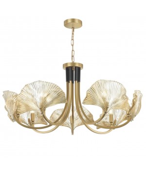 4870/7 HALL ODL_EX22 49 золотой/чёрный/стекло Люстра E14 7*40W VENTAGLIO-foto7