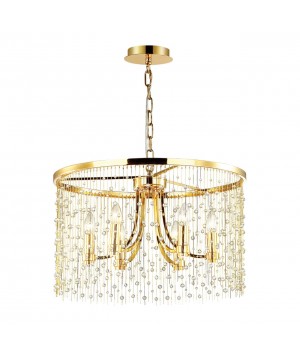 4844/6 HALL ODL21 409 золото/металл.цепочки /стекло Люстра E14 6*40W RAINI-foto4
