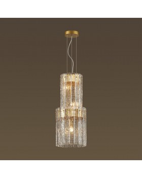 4938/4 HALL ODL22 439 матов.золотой/прозрачный/стекло/ Люстра E14 4*40W MERKALE-foto4